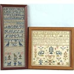 TWO NEEDLEWORK SAMPLERS
