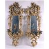 Image 1 : A PAIR OF ORIENTAL STYLE PIERCED CARVED GILT WOOD WALL MIRRORS