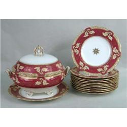 A STOKE-ON-TRENT CAULDON WARE COVERED TUREEN AND UNDERPLATE