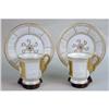 Image 1 : A PAIR OF CAPO-DI-MONTE PORCELAIN CABINET CUPS AND SAUCERS