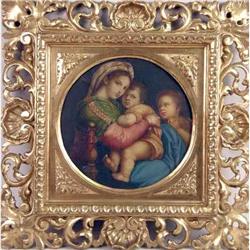 A FRAMED OIL ON CANVAS