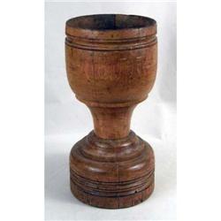 A BURL WOOD MORTAR