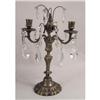 Image 2 : A PAIR OF TWO-LIGHT SILVER-PLATED CANDELABRUM
