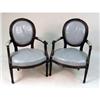 Image 1 : A PAIR OF LOUIS XVI STYLE WALNUT CARVED ARMCHAIRS