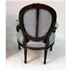 Image 5 : A PAIR OF LOUIS XVI STYLE WALNUT CARVED ARMCHAIRS