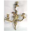 Image 2 : A PAIR OF LOUIS XV STYLE GILT METAL THREE- LIGHT WALL SCONCES