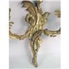Image 4 : A PAIR OF LOUIS XV STYLE GILT METAL THREE- LIGHT WALL SCONCES