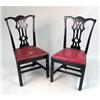 Image 1 : A SET OF EIGHT MAHOGANY CHIPPENDALE STYLE DINING CHAIRS