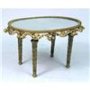 Image 1 : A LOUIS XVI STYLE GILT METAL OVAL GLASS TOP LOW TABLE