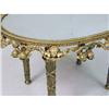 Image 2 : A LOUIS XVI STYLE GILT METAL OVAL GLASS TOP LOW TABLE