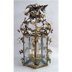 A GILT TOLE LANTERN CHANDELIER