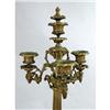 Image 3 : A PAIR OF GILT METAL VICTORIAN THREE LIGHT CANDELABRA