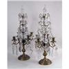 Image 1 : A PAIR OF GILT METAL AND CRYSTAL FOUR- LIGHT CANDELABRA