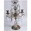 Image 4 : A PAIR OF GILT METAL AND CRYSTAL FOUR- LIGHT CANDELABRA