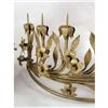 Image 3 : A PAIR OF GILT METAL DEMI-LUNE PRICKET CANDLE STANDS