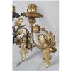 Image 6 : A PAIR OF GILT METAL, ENAMEL AND BONE CHINA FLORAL MOUNTED CANDLE LIGHTS