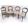 Image 1 : FOUR VICTORIAN WALNUT AND MAHOGANY SIDE CHAIRS