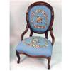 Image 2 : A PARLOR SET OF CARVED MAHOGANY NEEDLEWORK UPHOLSTERED MEDALLION BACK CHAIRS