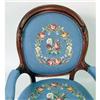 Image 8 : A PARLOR SET OF CARVED MAHOGANY NEEDLEWORK UPHOLSTERED MEDALLION BACK CHAIRS