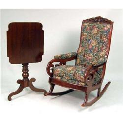 A VICTORIAN MAHOGANY TILT TOP TRIPOD STAND