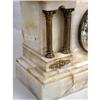 Image 4 : A CLASSICAL REVIVAL WHITE STONE MANTLE CLOCK
