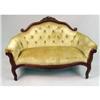 Image 1 : A DIMINUTIVE VICTORIAN CARVED MAHOGANY UPHOLSTERED LOVESEAT