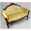 Image 2 : A DIMINUTIVE VICTORIAN CARVED MAHOGANY UPHOLSTERED LOVESEAT