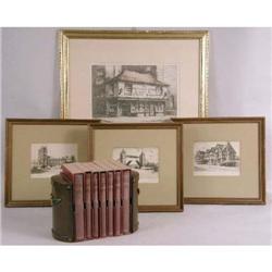 A GROUP OF FOUR ORIGINAL CECIL FORBES ETCHINGS