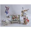 Image 1 : A GROUP OF DECORATIVE CAPO-DI-MONTE PORCELAIN ITEMS