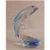 Image 1 : A BLUE GLASS SCULPTURE OF A DOLPHIN