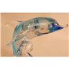 Image 2 : A BLUE GLASS SCULPTURE OF A DOLPHIN