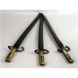 THREE US ARMY WORLD WAR II BAYONETS