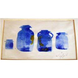 TWO ABSTRACT WATERCOLORS