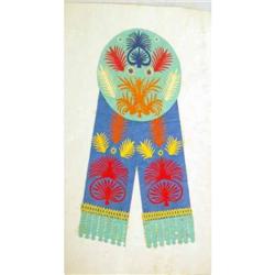 TWO ELABORATE PAPER CUTOUTS IN POLYCHROME