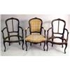 Image 1 : A SET OF FIVE LOUIS XV-STYLE CARVED BEECHWOOD FAUTEUIL EN CABRIOLE