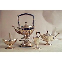 A GORHAM STERLING SILVER FOUR-PIECE TEA SERVICE