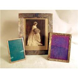 THREE STERLING SILVER PICTURE FRAMES