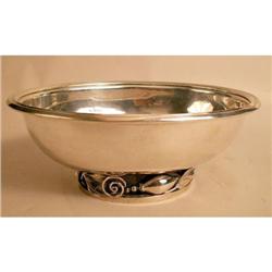 A LA PAGLIA STERLING SILVER OVAL FOOTED BOWL IN THE DANISH TASTE