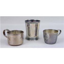 A GORHAM STERLING SILVER FOOTED CANN