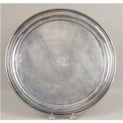 A GORHAM STERLING SILVER CIRCULAR TRAY