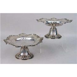 A PAIR OF GORHAM STERLING SILVER TAZZAS