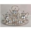 Image 1 : A GORHAM SIX PIECE STERLING SILVER TEA SERVICE WITH TRAY