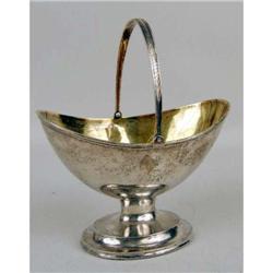 AN AMERICAN SILVER SUGAR BASKET