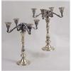 Image 1 : A PAIR OF INTERNATIONAL WEIGHTED STERLING SILVER CANDLESTICKS WITH DETACHABLE FOUR-BRANCH CANDELABRA