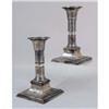 Image 3 : A PAIR OF ENGLISH STERLING SILVER TELESCOPIC CANDLESTICKS