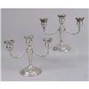 Image 6 : A PAIR OF STERLING SILVER THREE BRANCH CANDELABRA