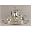 Image 1 : AN INTERNATIONAL SILVER "CAMILLE" PATTERN SILVER PLATED THREE PIECE COFFEE SERVICE ON MATCHING DOUBL