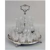 Image 1 : AN ELLIS BARKER, ENGLAND SILVER PLATED HANDLED CORDIAL SET STAND