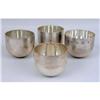 Image 2 : FOUR ENGLISH STERLING SILVER ROUND FORM TUMBLERS