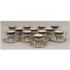 Image 1 : A SET OF TWELVE BAILEY, BANKS & BIDDLE STERLING SILVER DEMI-TASSE CUP HOLDERS WITH UNDERPLATES